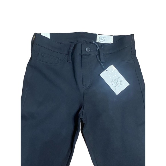 NWT Cosmic Blue Love Women Black Pants Size 6 / 27 - Picture 2 of 7
